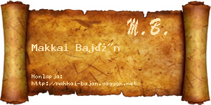 Makkai Baján névjegykártya